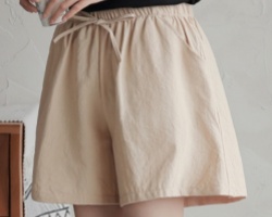寬鬆棉麻短褲