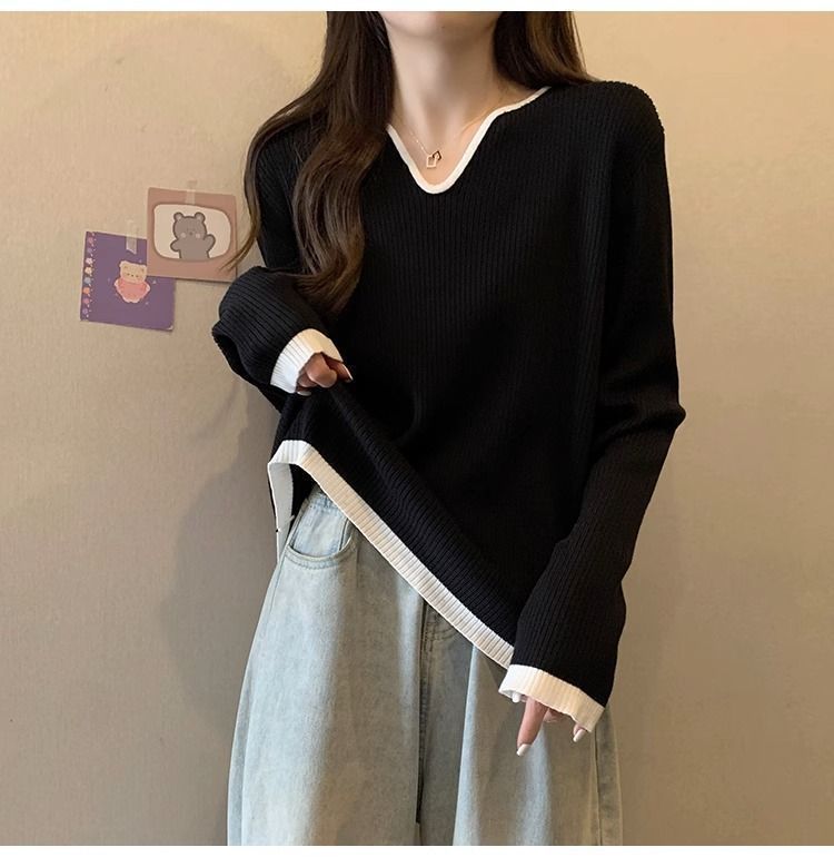 V領顯瘦針織衫