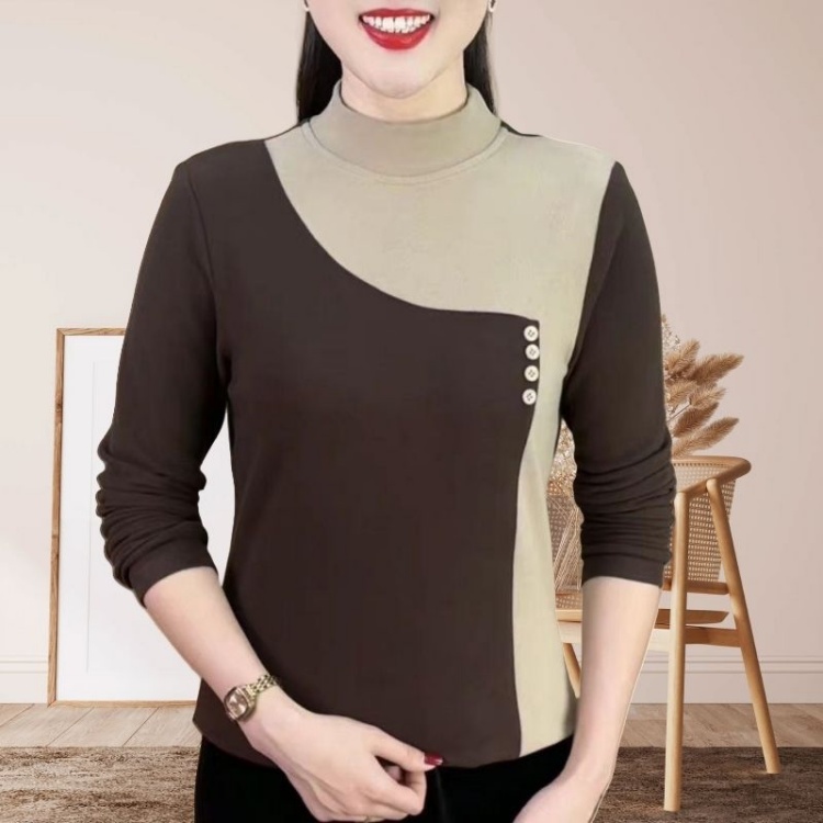 半高領德絨上衣